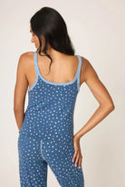 lounge tank in blue with white florals