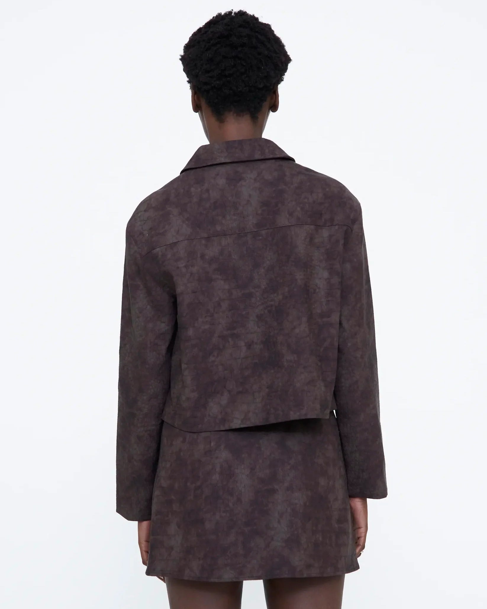 crop brown jacket