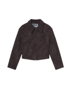 crop brown jacket