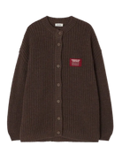 oversized brown knit cardigan