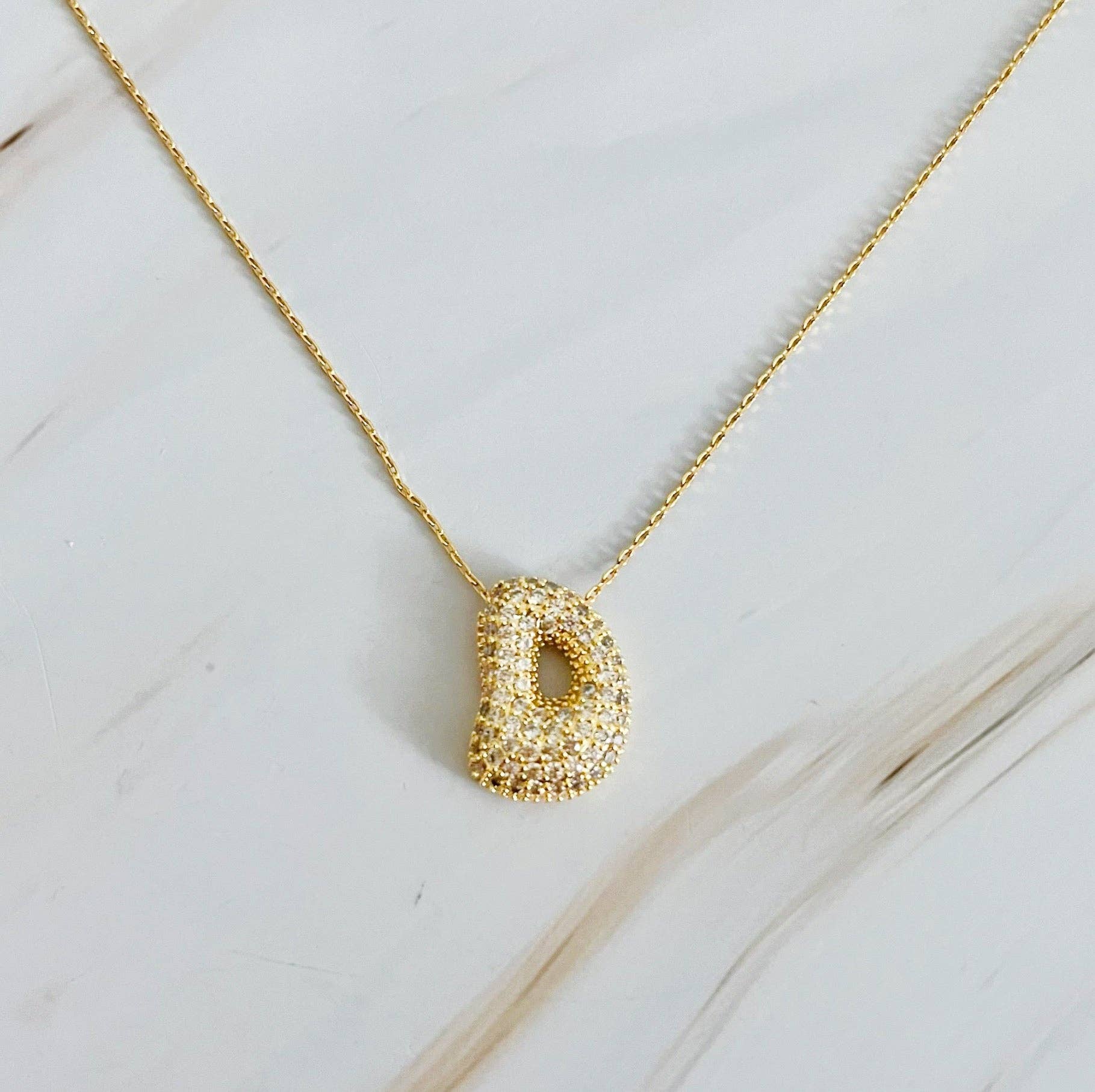 Initial bling necklace discount