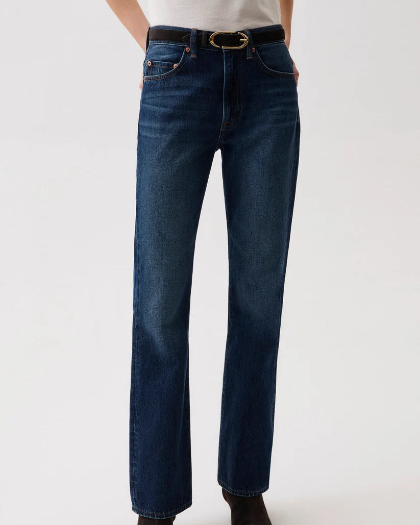 high rise bootcut medium denim pant