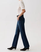 high rise bootcut medium denim pant