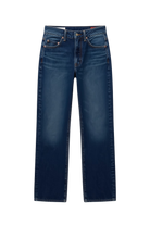 high rise bootcut medium denim pant