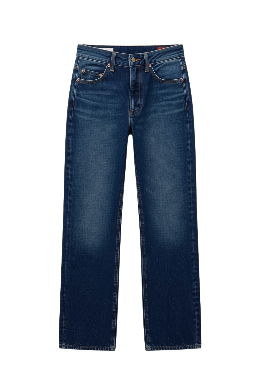 high rise bootcut medium denim pant