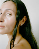 silver hoop stud earrings