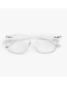 glasses with a clear frame