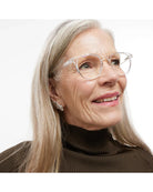 glasses with a clear frame