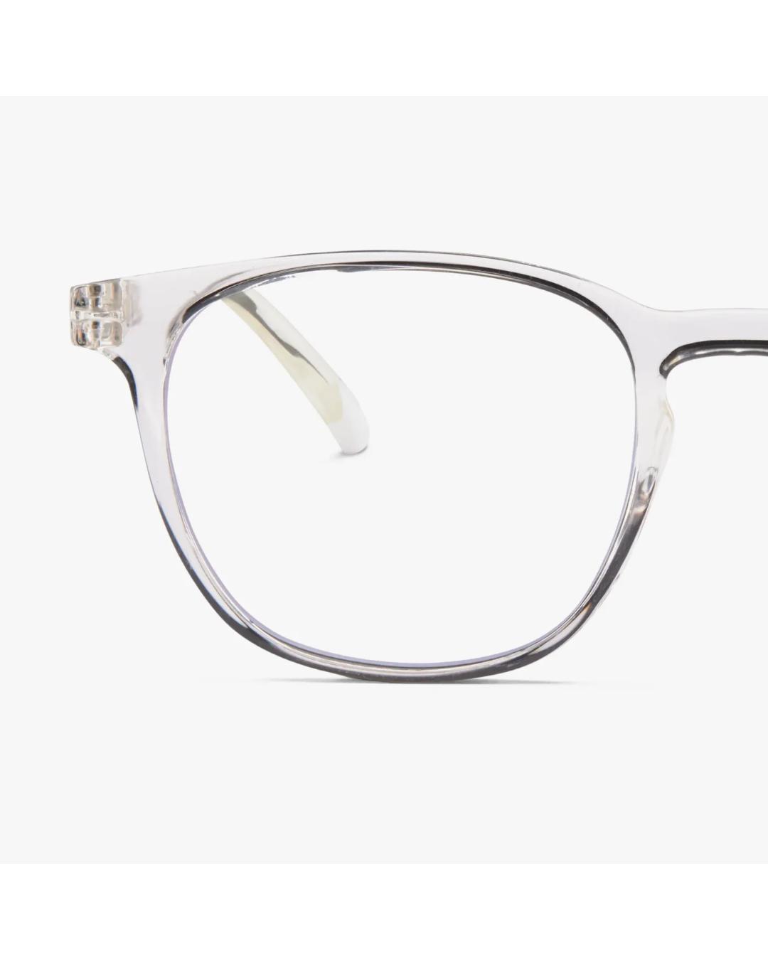 glasses with a clear frame