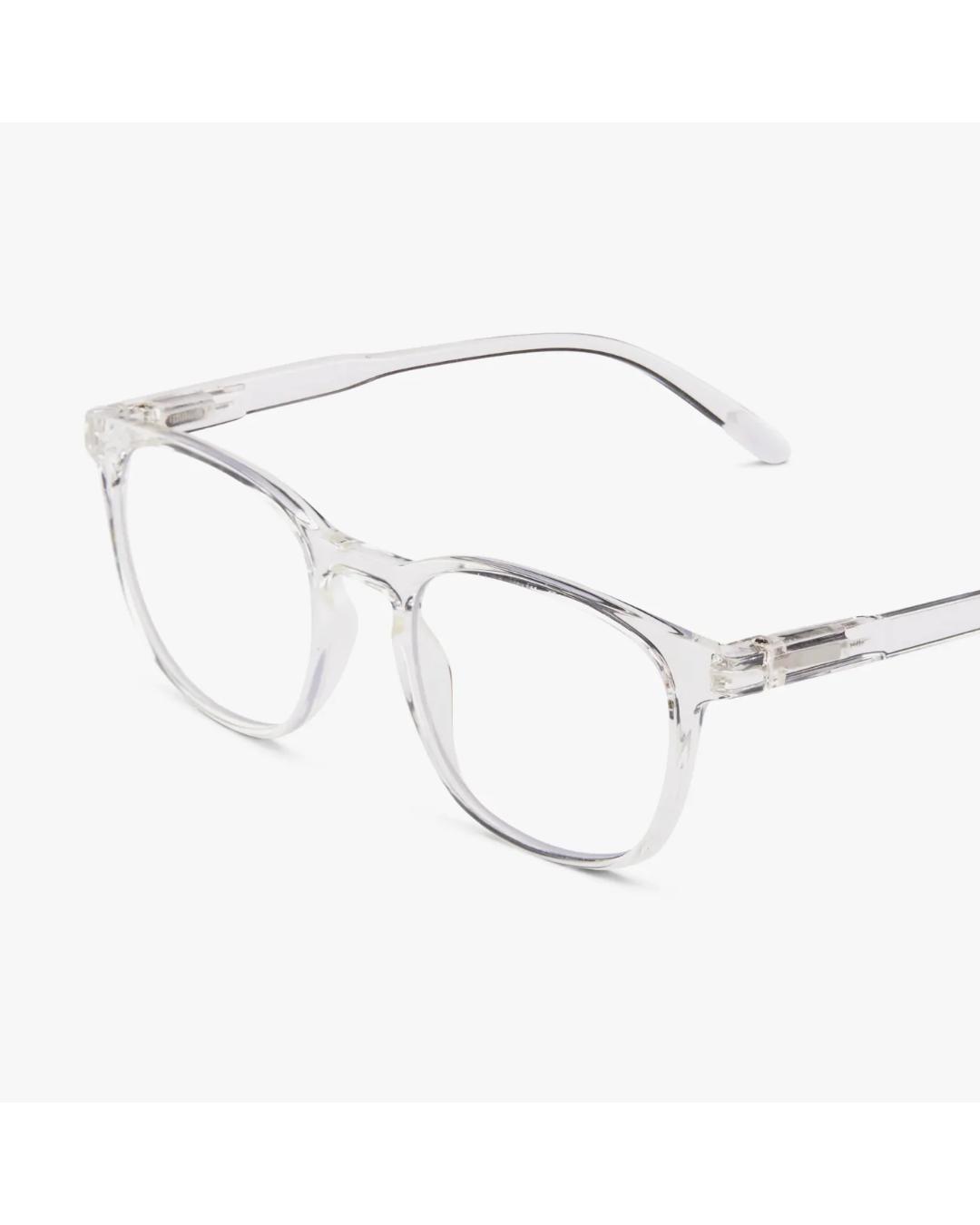 glasses with a clear frame