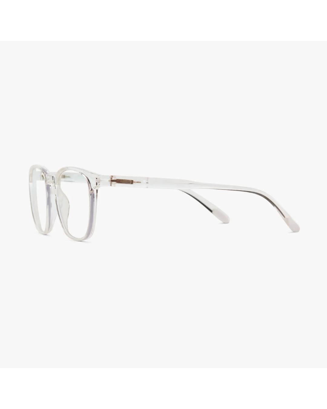 glasses with a clear frame