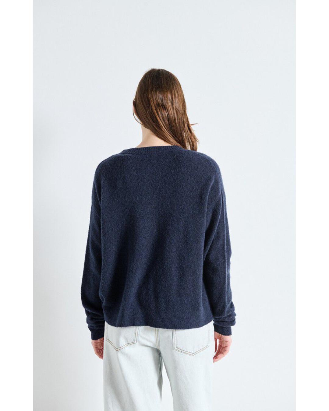 navy blue cardigan