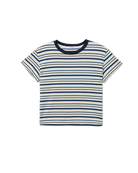 blue and cream stripe t-shirt