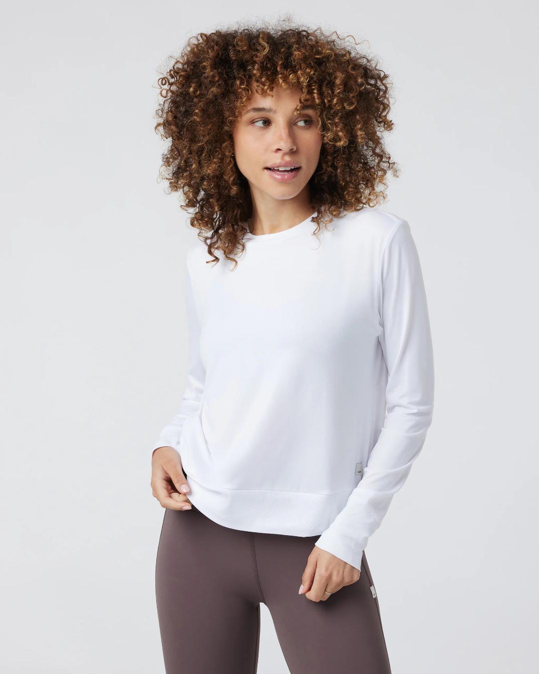 long sleeve white top