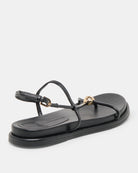 black strappy sandal with gold 