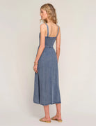 midi blue dress