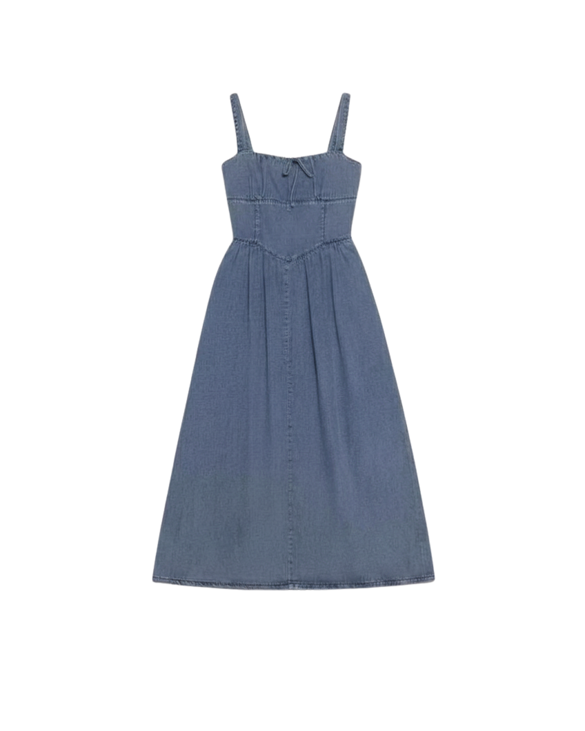 midi blue dress