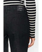 denim wide leg pants in dark grey