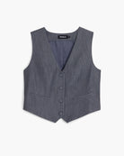 Desigual grey Tailored Vest with Flower