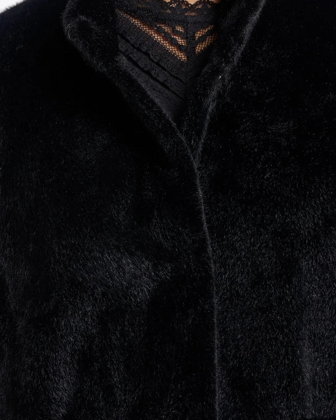 black fur coat