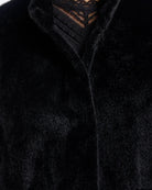 black fur coat