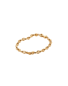 detailed link gold bracelet