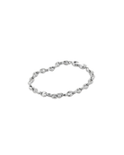 detailed link silver bracelet