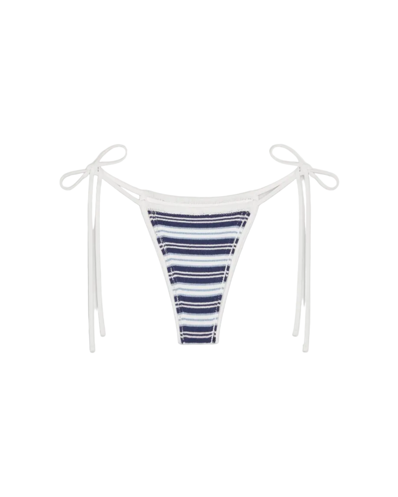 white and blue bikini bottom
