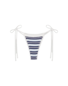 white and blue bikini bottom