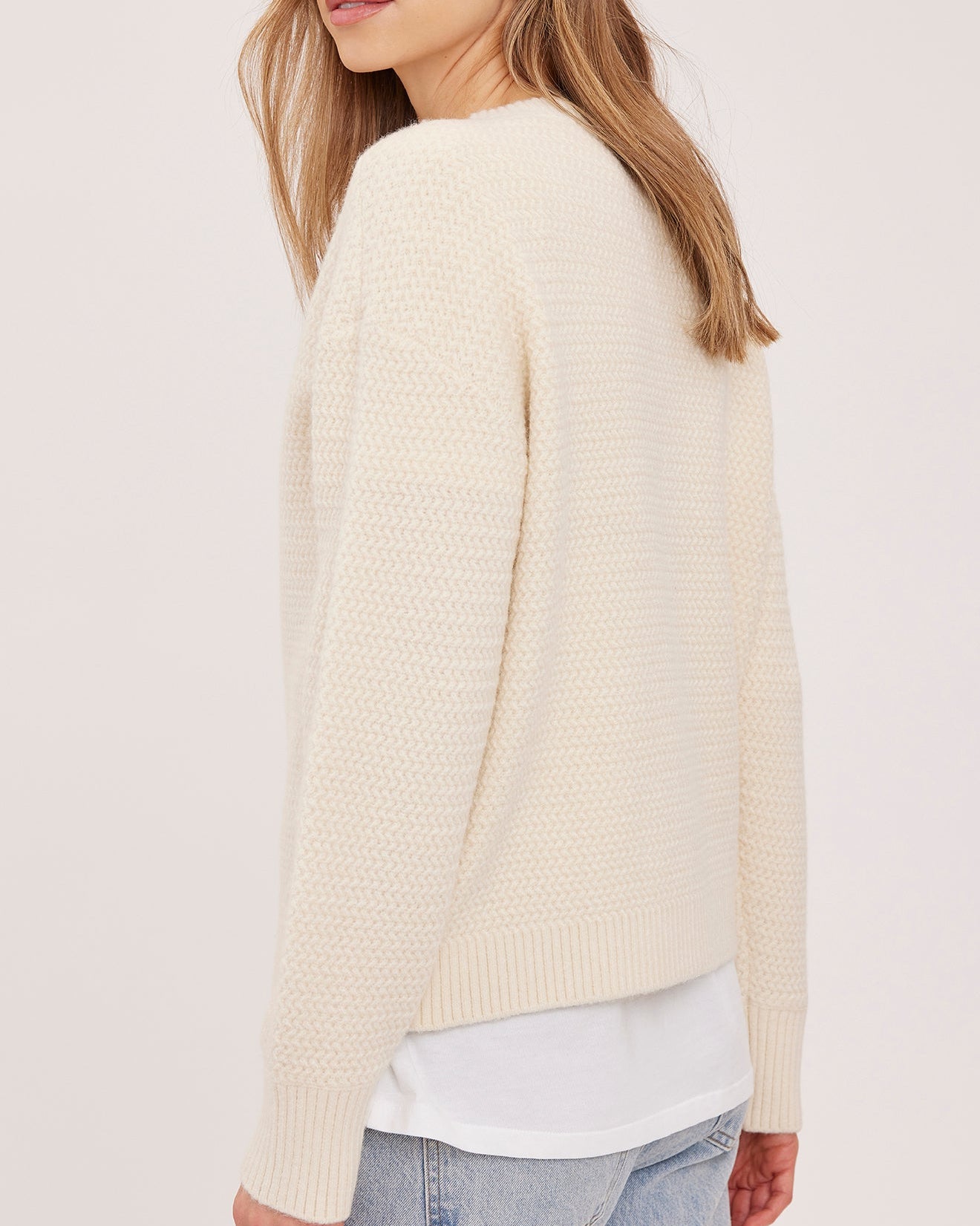 cream knit cardigan