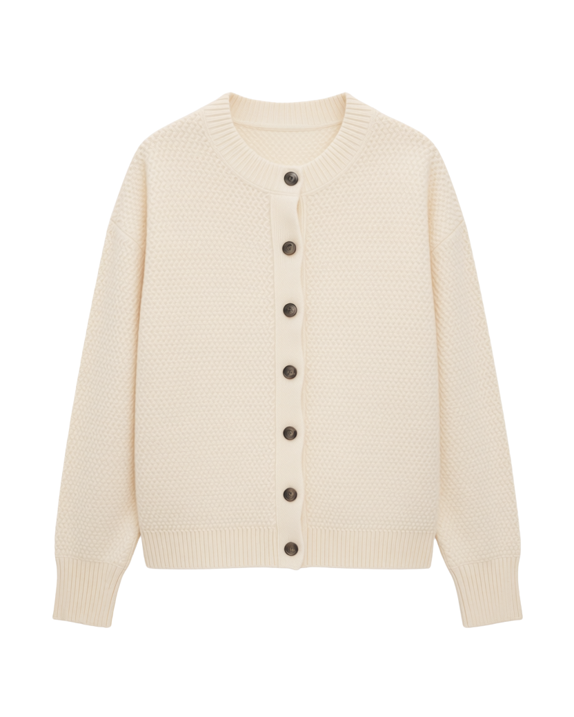 cream knit cardigan