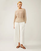 thin knit beige sweater