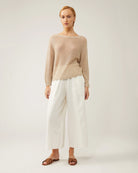 thin knit beige sweater