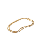 double chain gold anklet