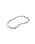 double chain silver anklet