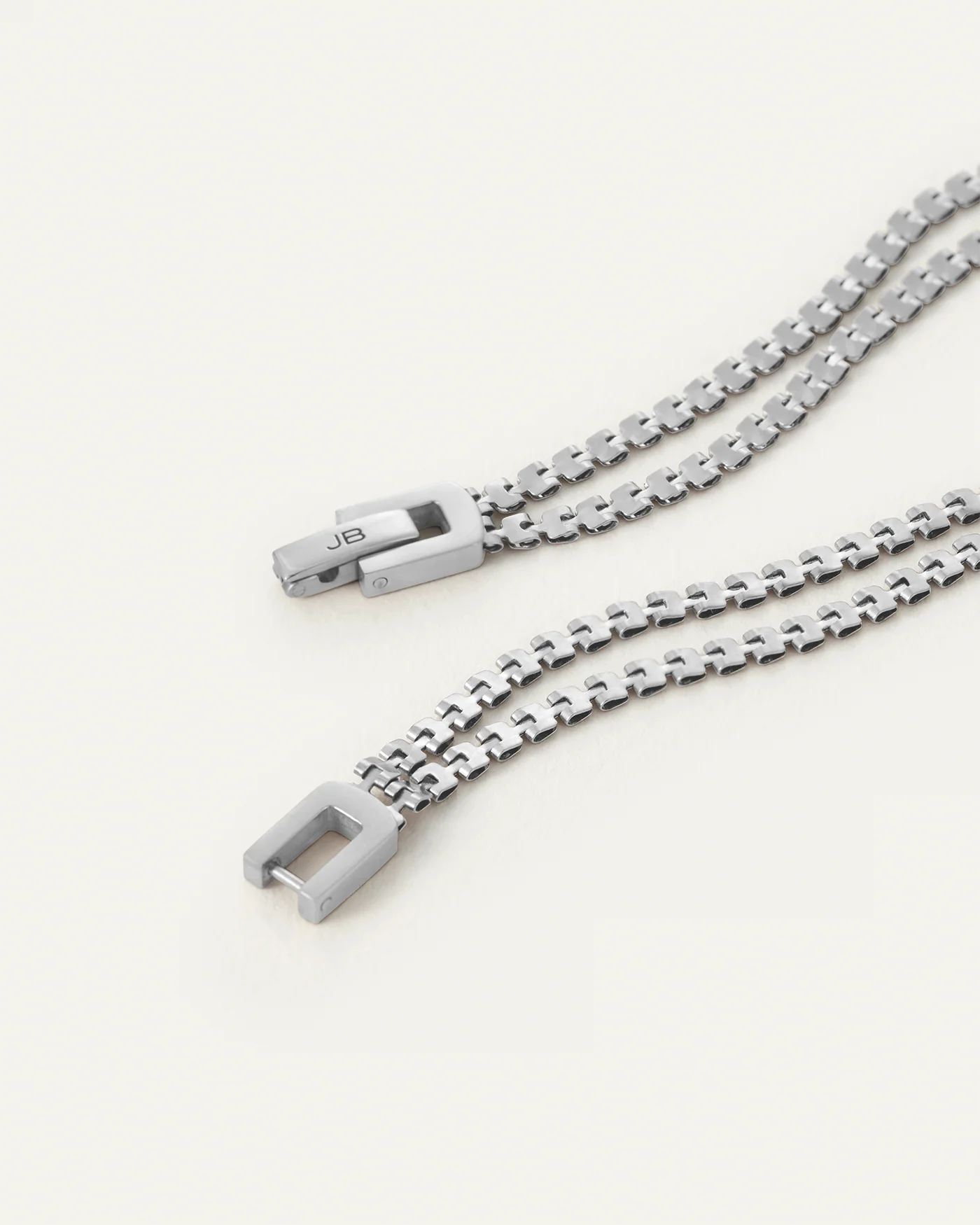 double chain silver anklet