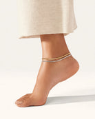  two tone double anklet