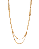double gold chain necklace 