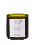 green glass candle