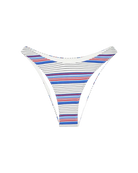 striped bikini bottom in blue, white and red