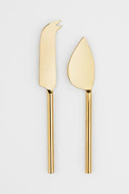 Gold cheese knifes set