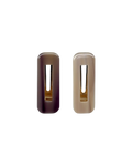 set of brown barrettes