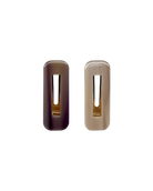 set of brown barrettes