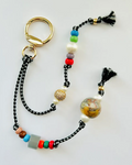Black Stripe Bag Charm