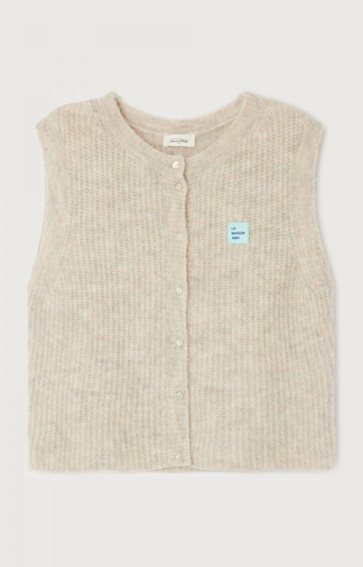 beige knit vest