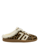 leopard print backless sneaker