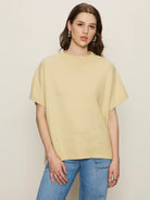 yellow/cream sort sleeve sweater top
