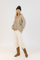 brown knit beanie