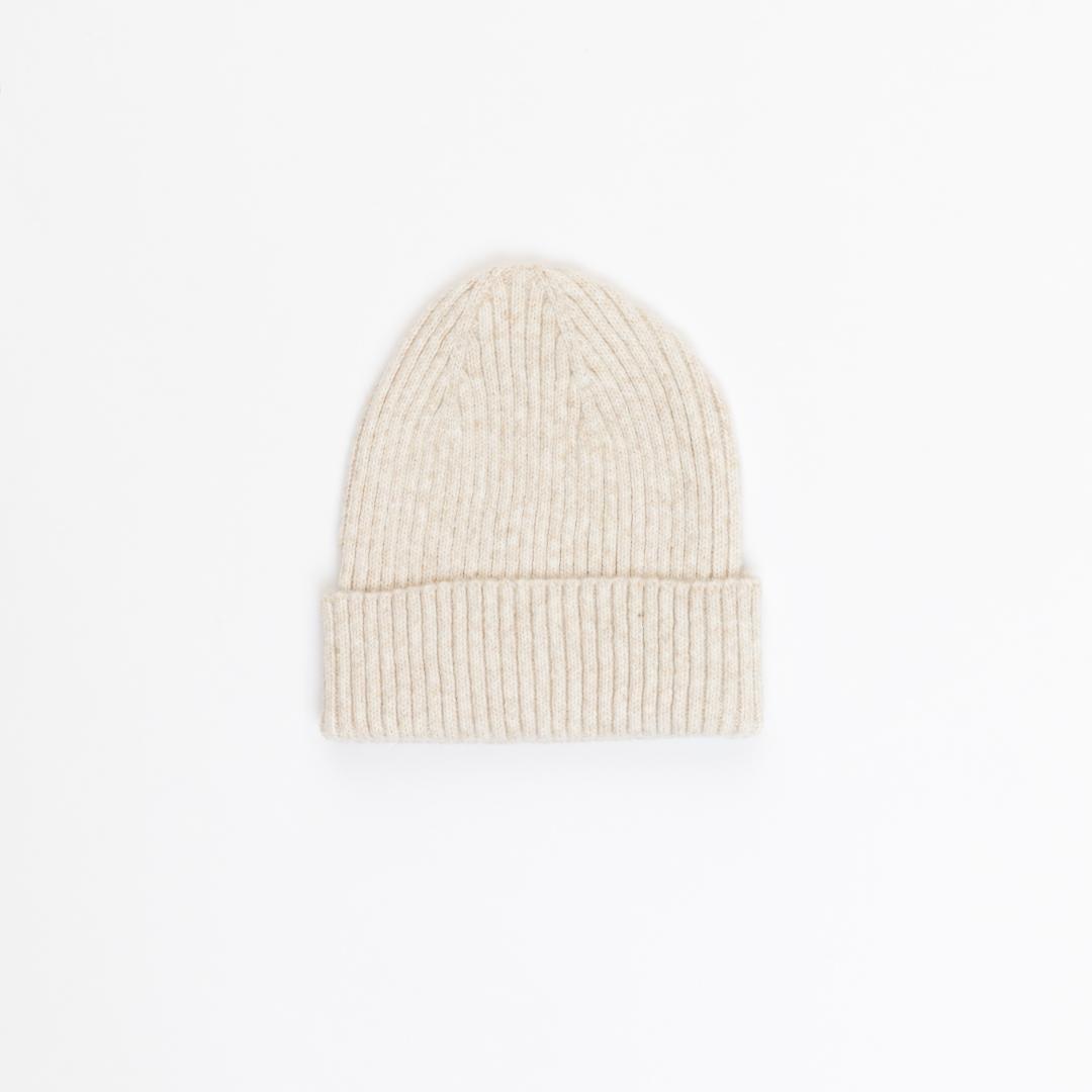 beige knit beanie