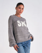 Elan Ski Crew Neck Sweater in Grey